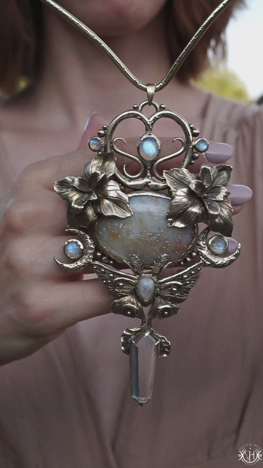 NEMETONA’S SANCTUARY Brass Pendant | Dreamscape Flora