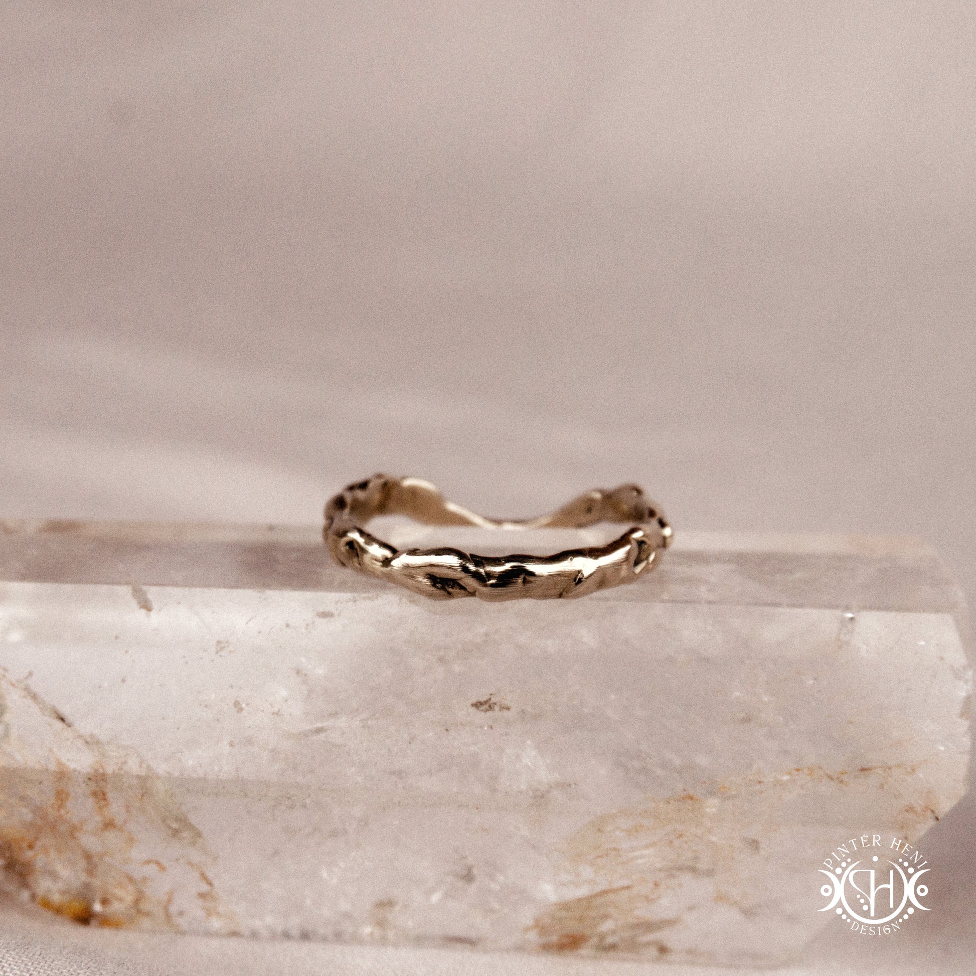 Wave Ring handmade organic band, Axial Forms sculptural ring