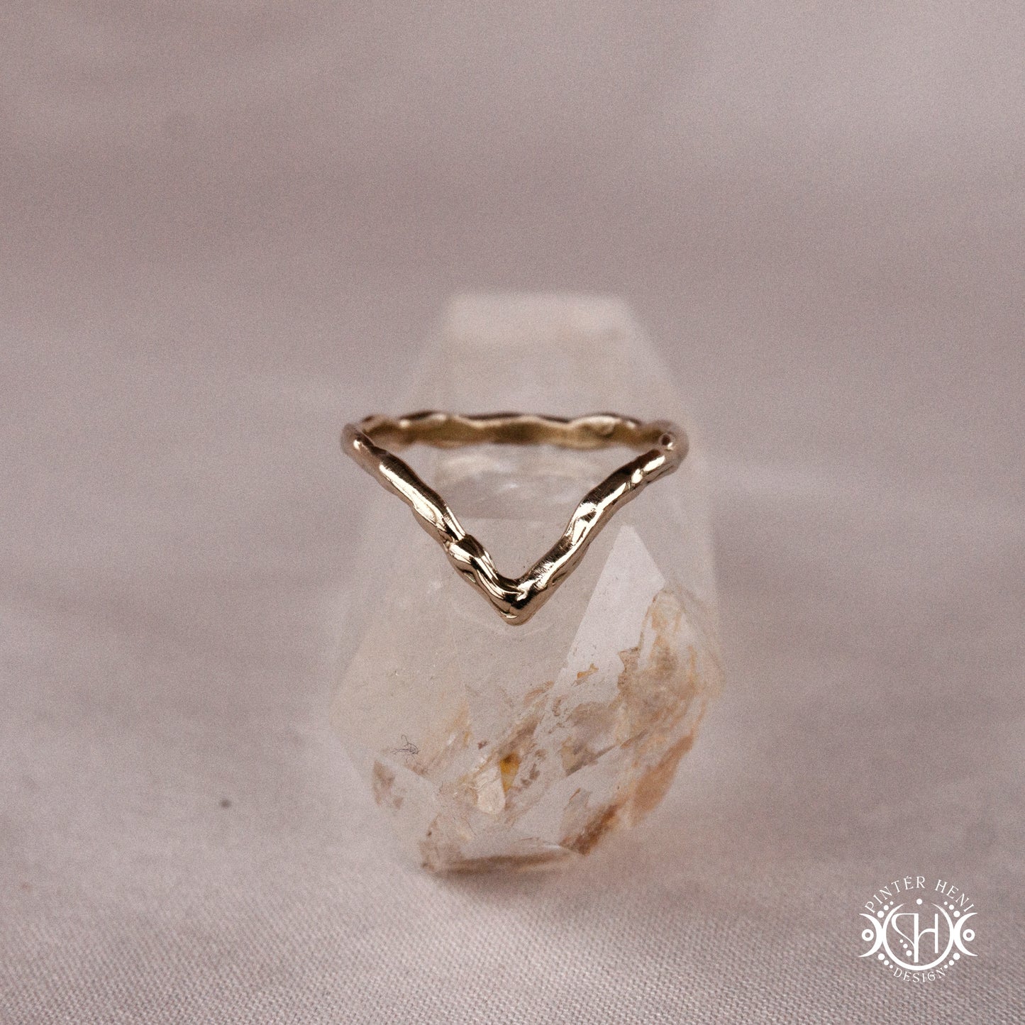 Wave Ring handmade organic band, Axial Forms sculptural ring