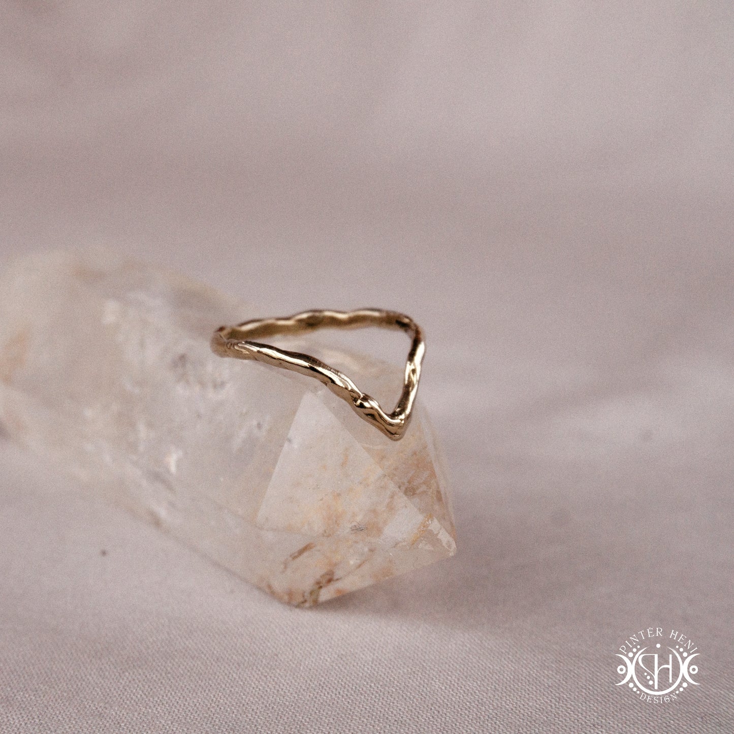 Wave Ring handmade organic band, Axial Forms sculptural ring
